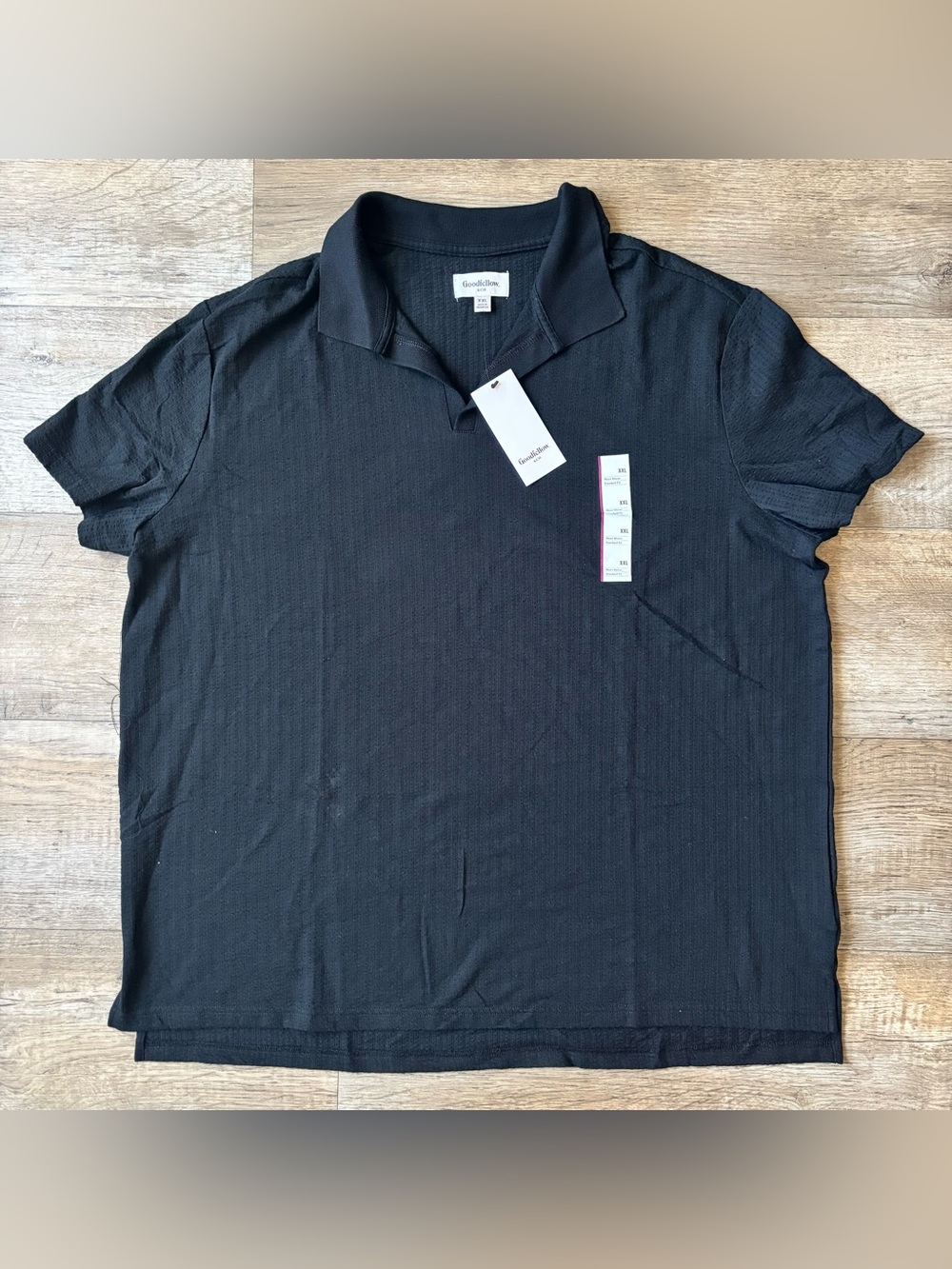 Goodfellow & Co Men’s Soft knitted polo shirts Black size XXL